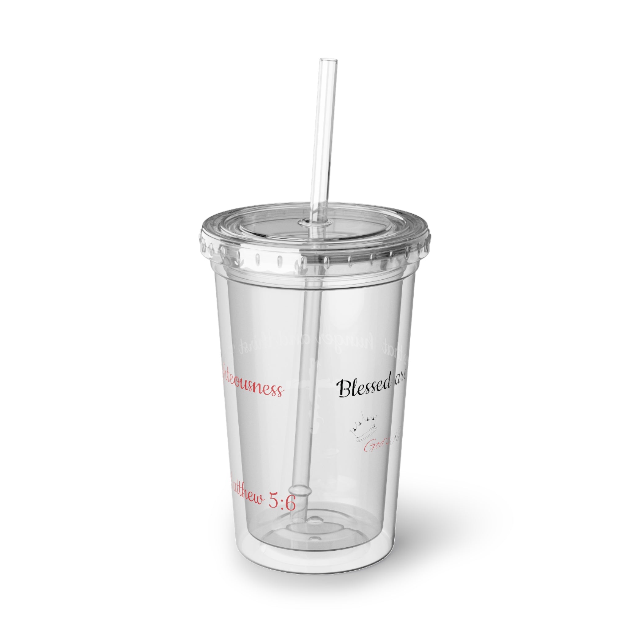 Stylish Acrylic Travel Cup with Straw - God's Kids Clothing