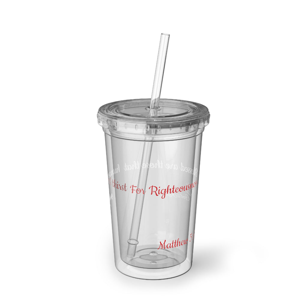Stylish Acrylic Travel Cup with Straw - God's Kids Clothing