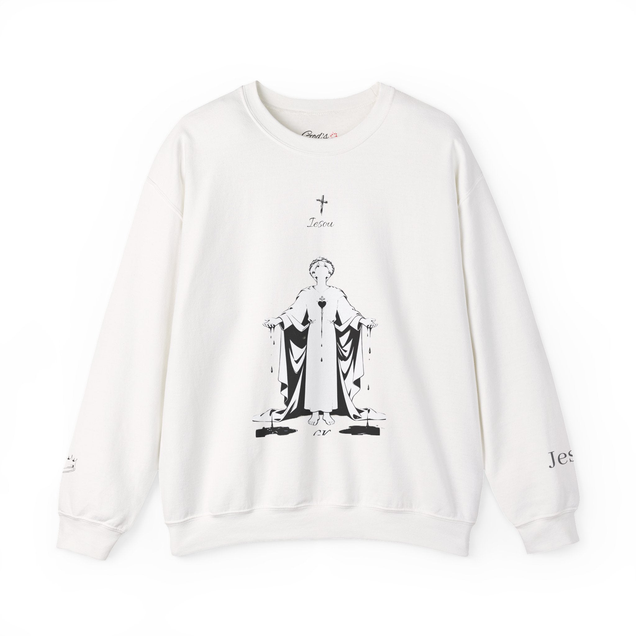 Crewneck Sweatshirt — "Crucify Your Flesh"  Christian Graphic