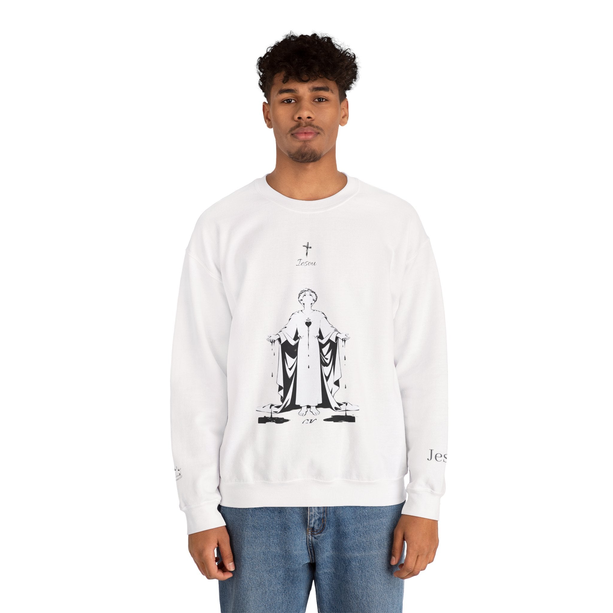 Crewneck Sweatshirt — "Crucify Your Flesh"  Christian Graphic
