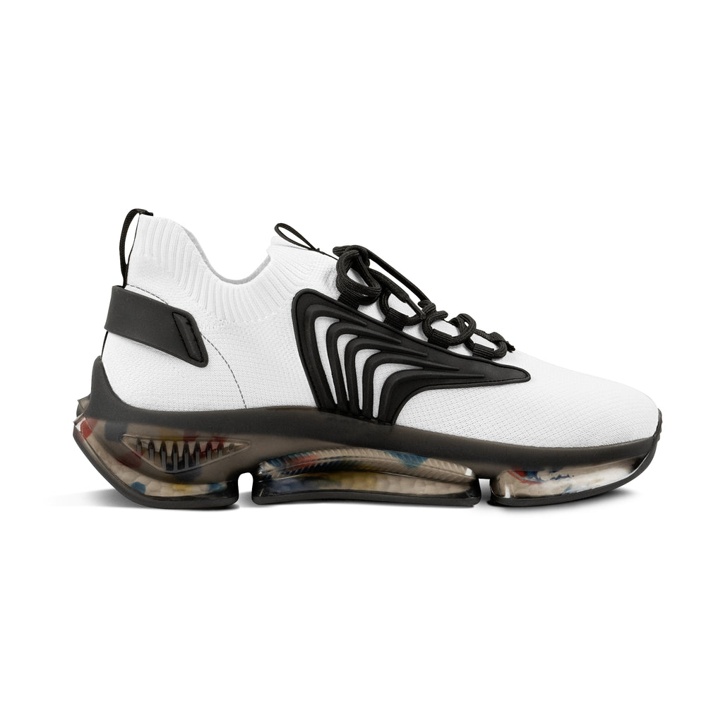 Men's White Mesh Sneakers — 'God's Son' Text Casual Athletic Shoes