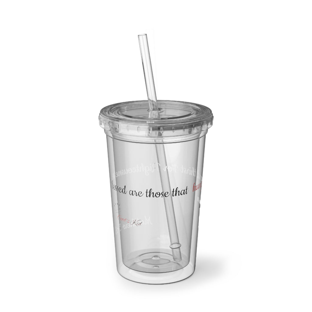 Stylish Acrylic Travel Cup with Straw - God's Kids Clothing