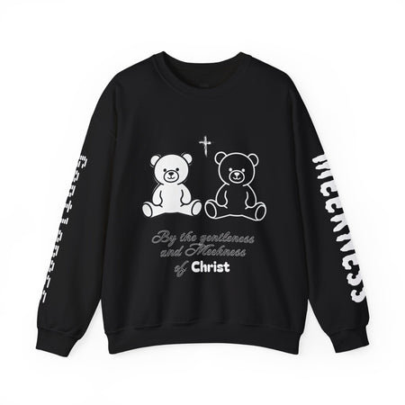 Meekness  Crewneck Sweatshirt — "By the Gentleness and Meekness of Christ" - God's Kids Clothing