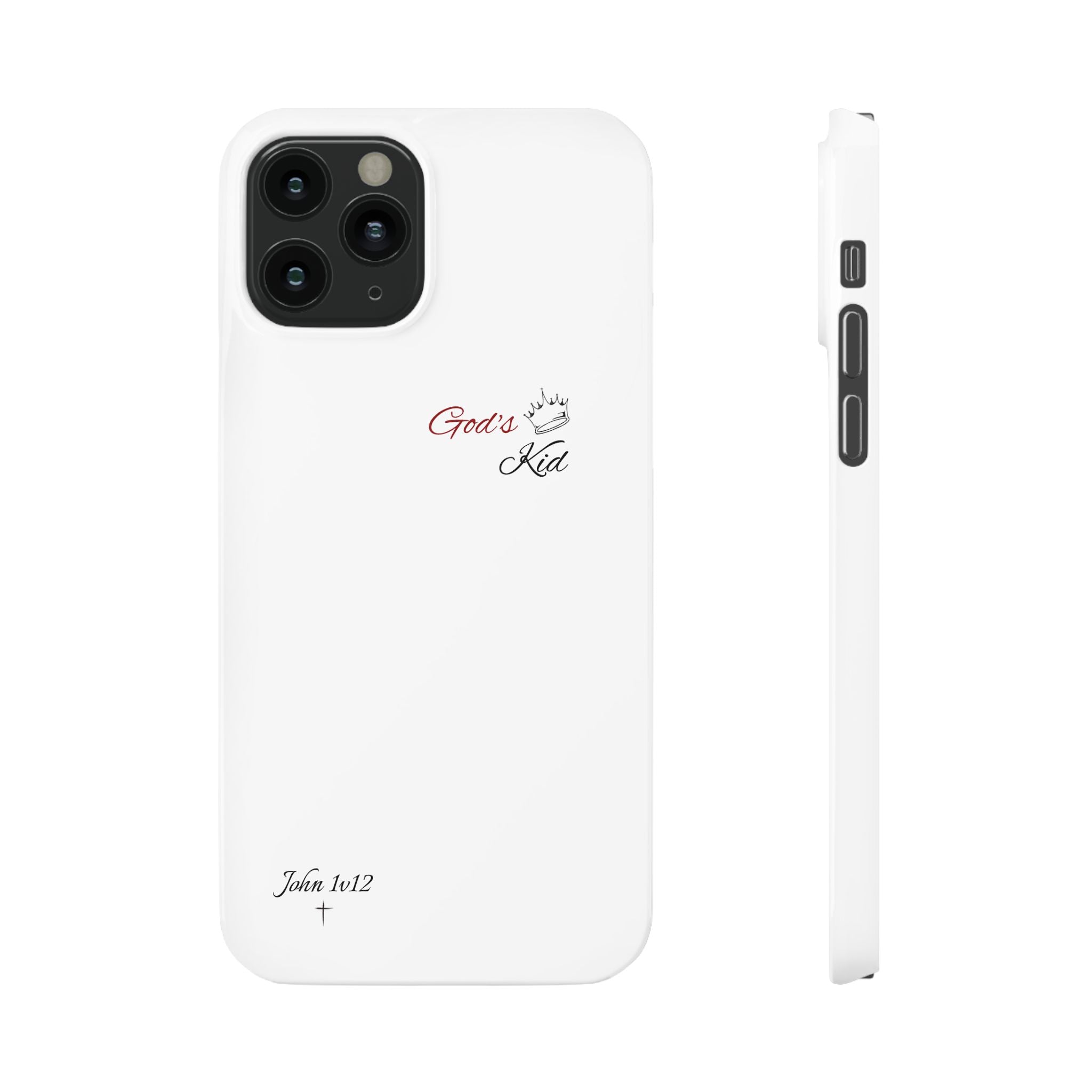 Custom Slim Phone Case - 'God's Kid' Design - God's Kids Clothing