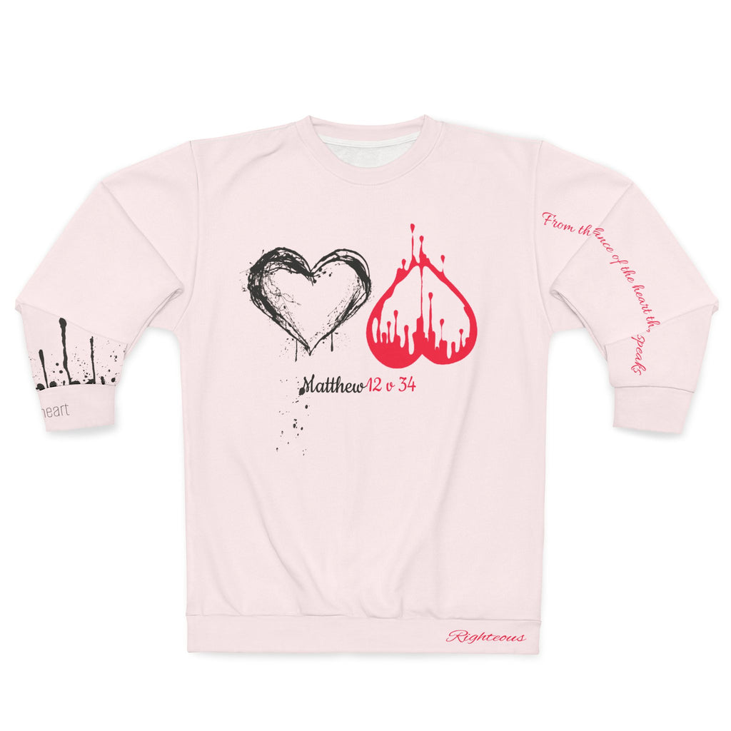 Unisex Sweatshirt (The overflow of the heart)pink - God's Kids Clothing