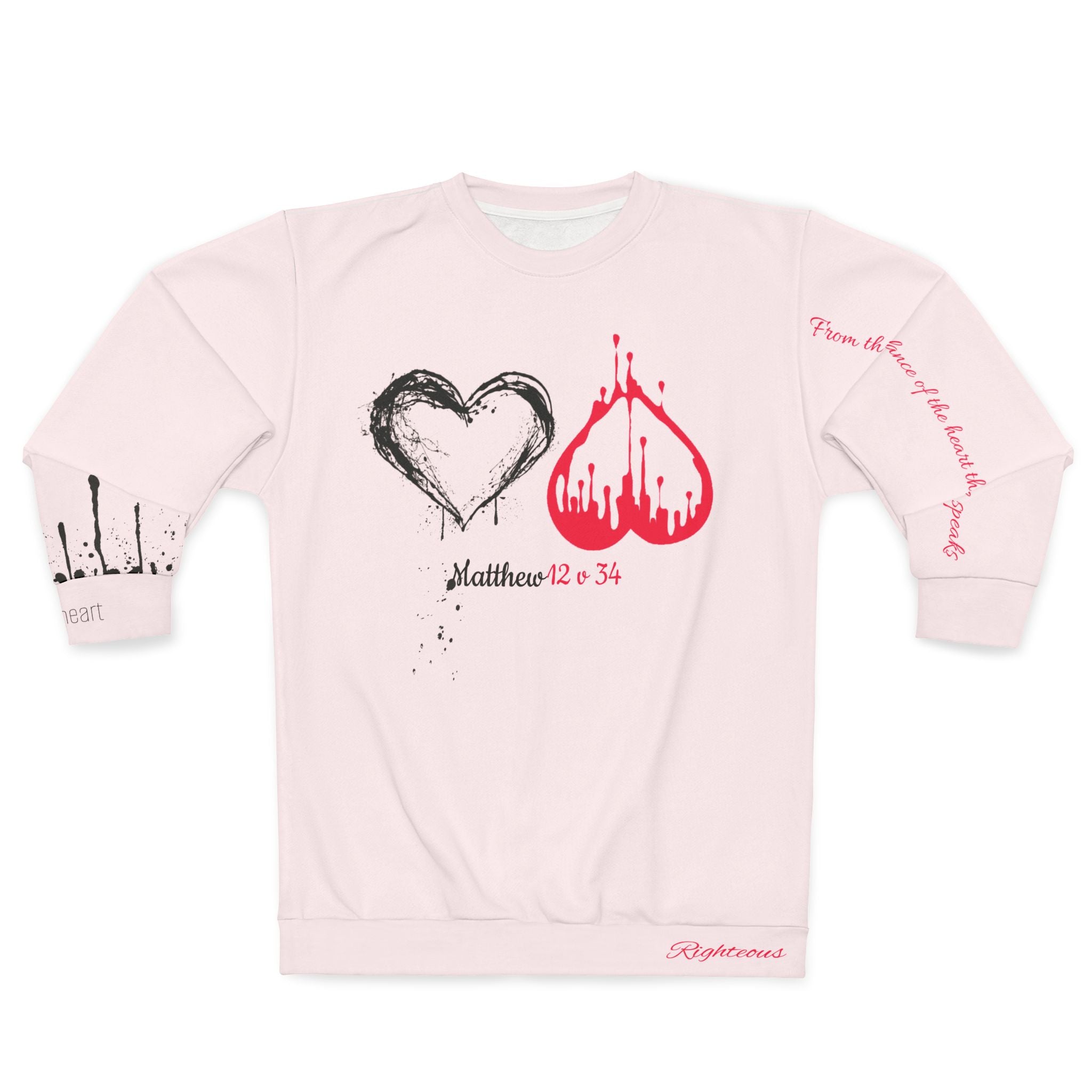 Unisex Sweatshirt (The overflow of the heart)pink - God's Kids Clothing