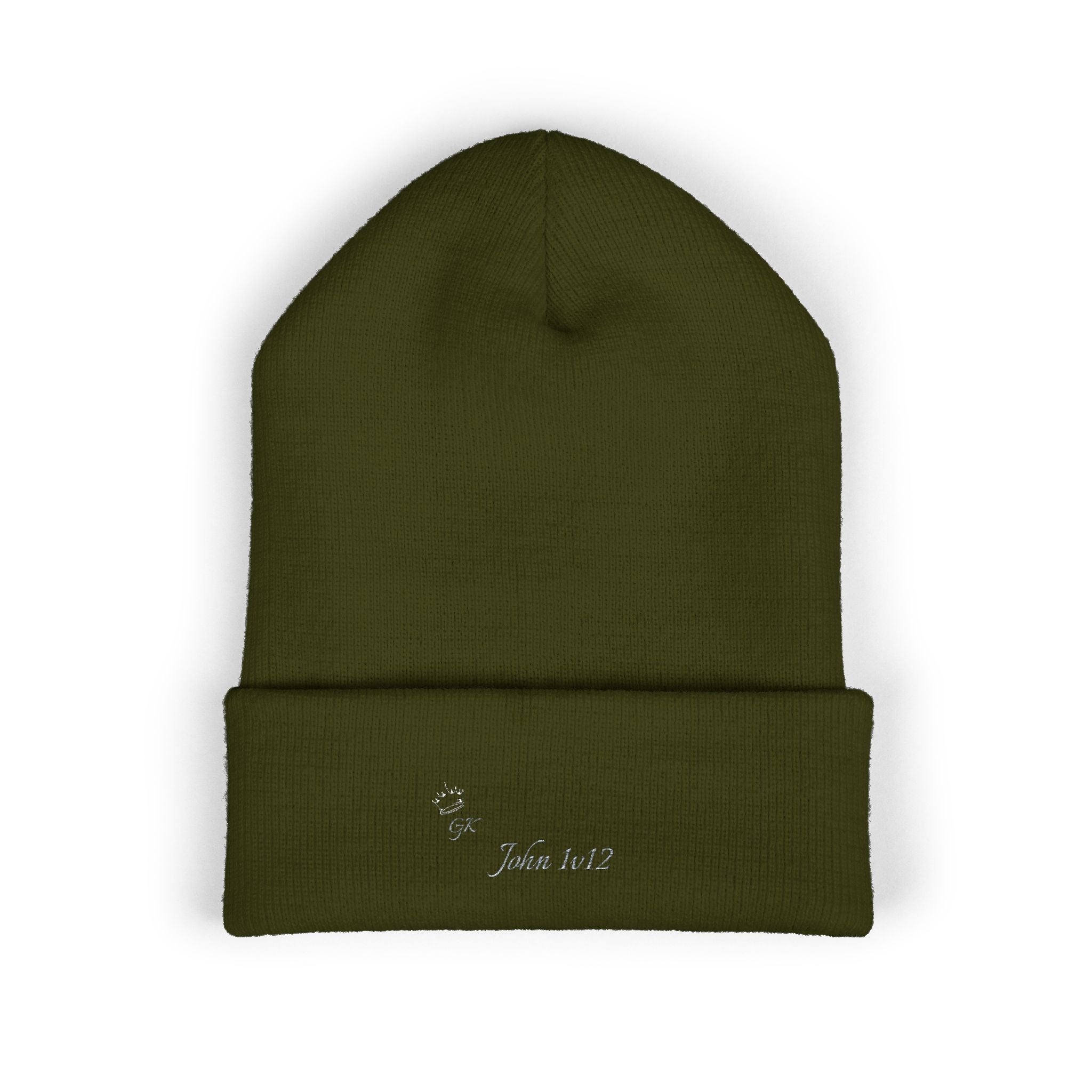 Embroidered Classic Cuffed Beanie - John 4v12 - God's Kids Clothing