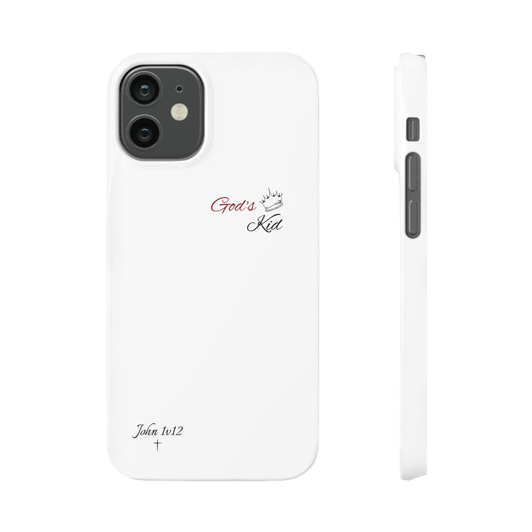 Custom Slim Phone Case - 'God's Kid' Design - God's Kids Clothing