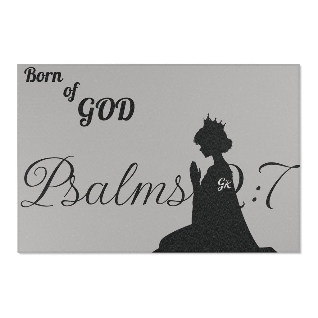 Personalizable Born of God prayer rug - God's Kids Clothing