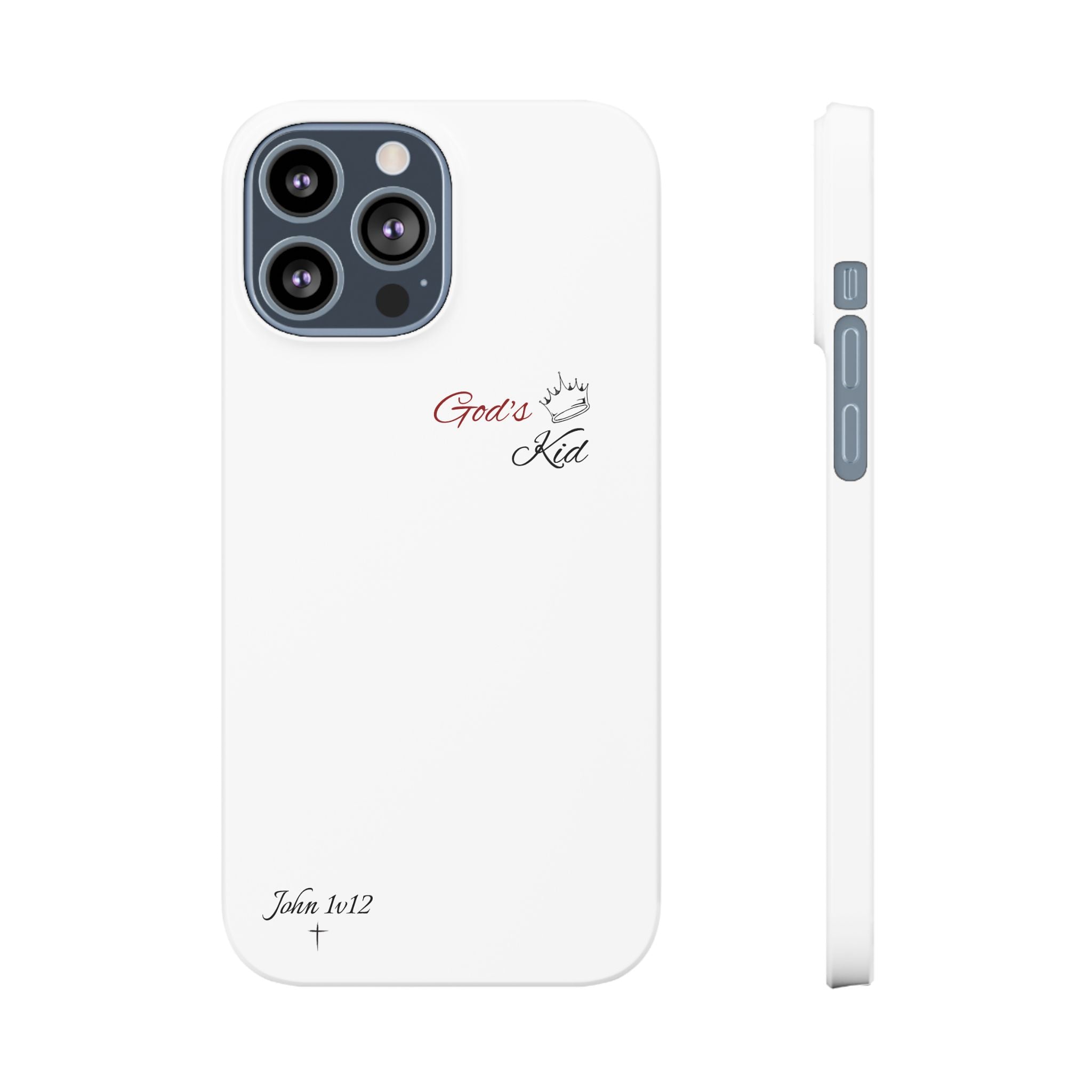 Custom Slim Phone Case - 'God's Kid' Design - God's Kids Clothing