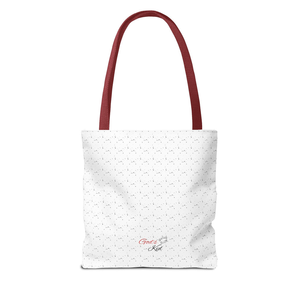 Christian Adoption Tote Bag — "He adopted me and now I'm God's Kid" Inspirational Canvas Tote