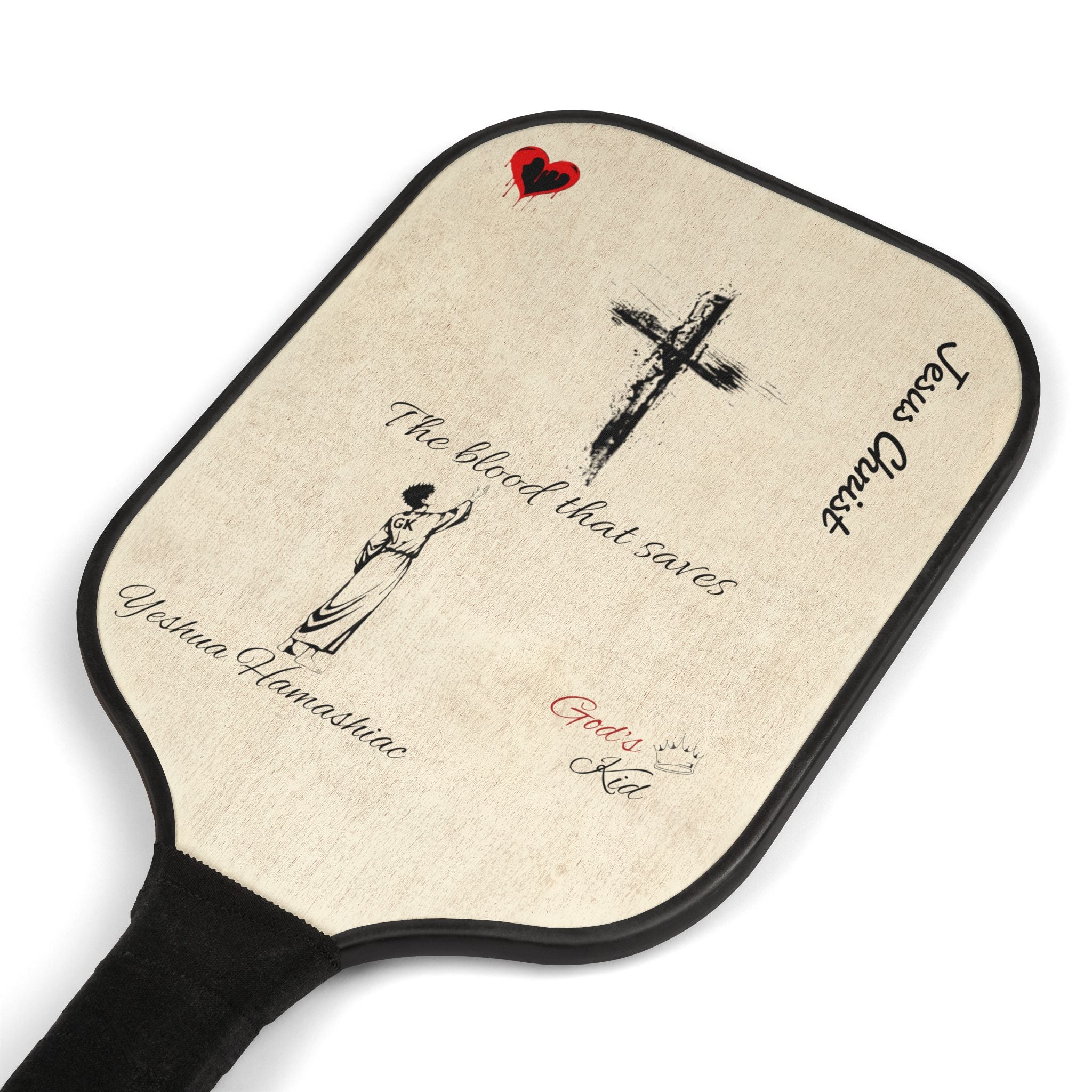 Pickleball Paddle Set — Faith Cross Design (“The blood that saves”)