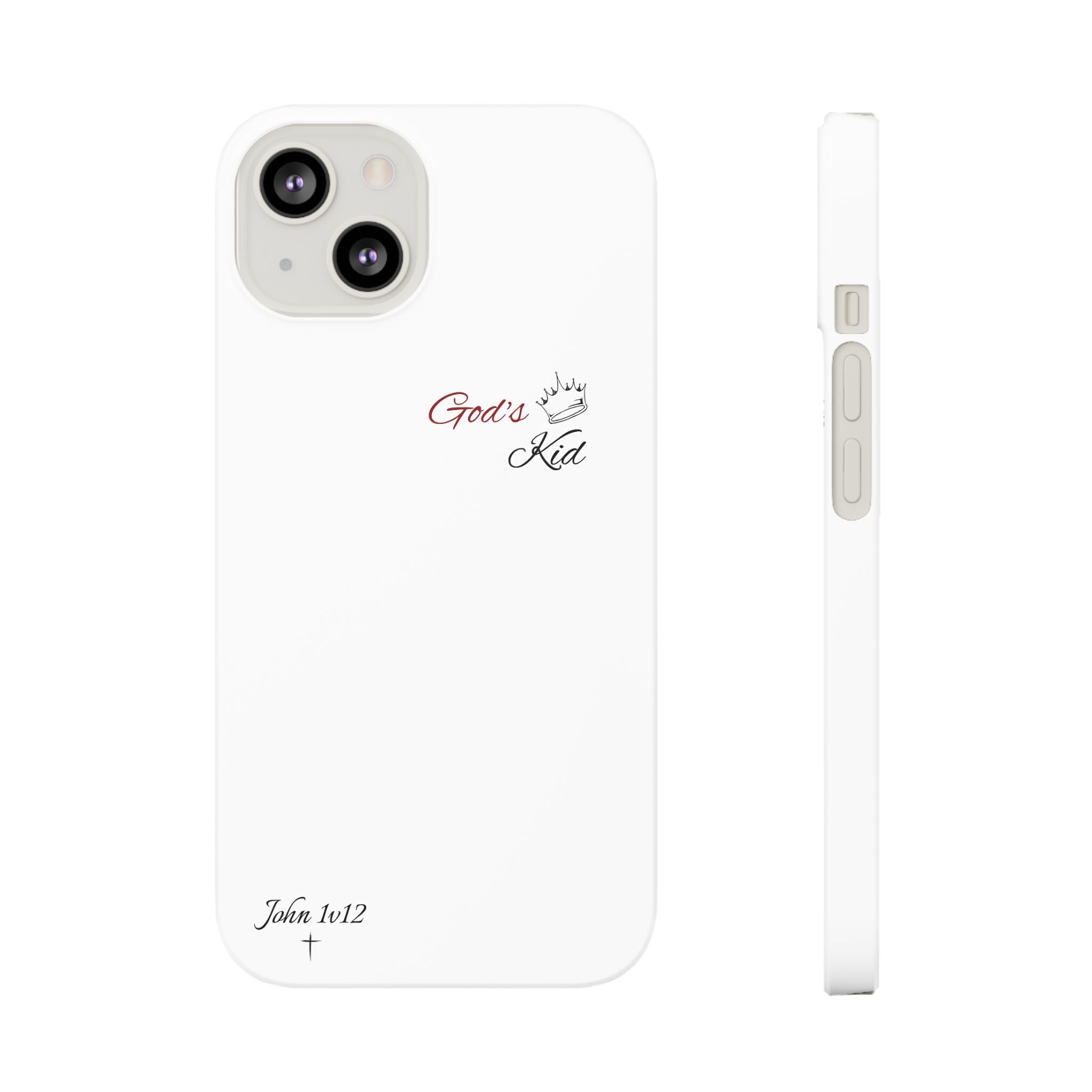 Custom Slim Phone Case - 'God's Kid' Design - God's Kids Clothing