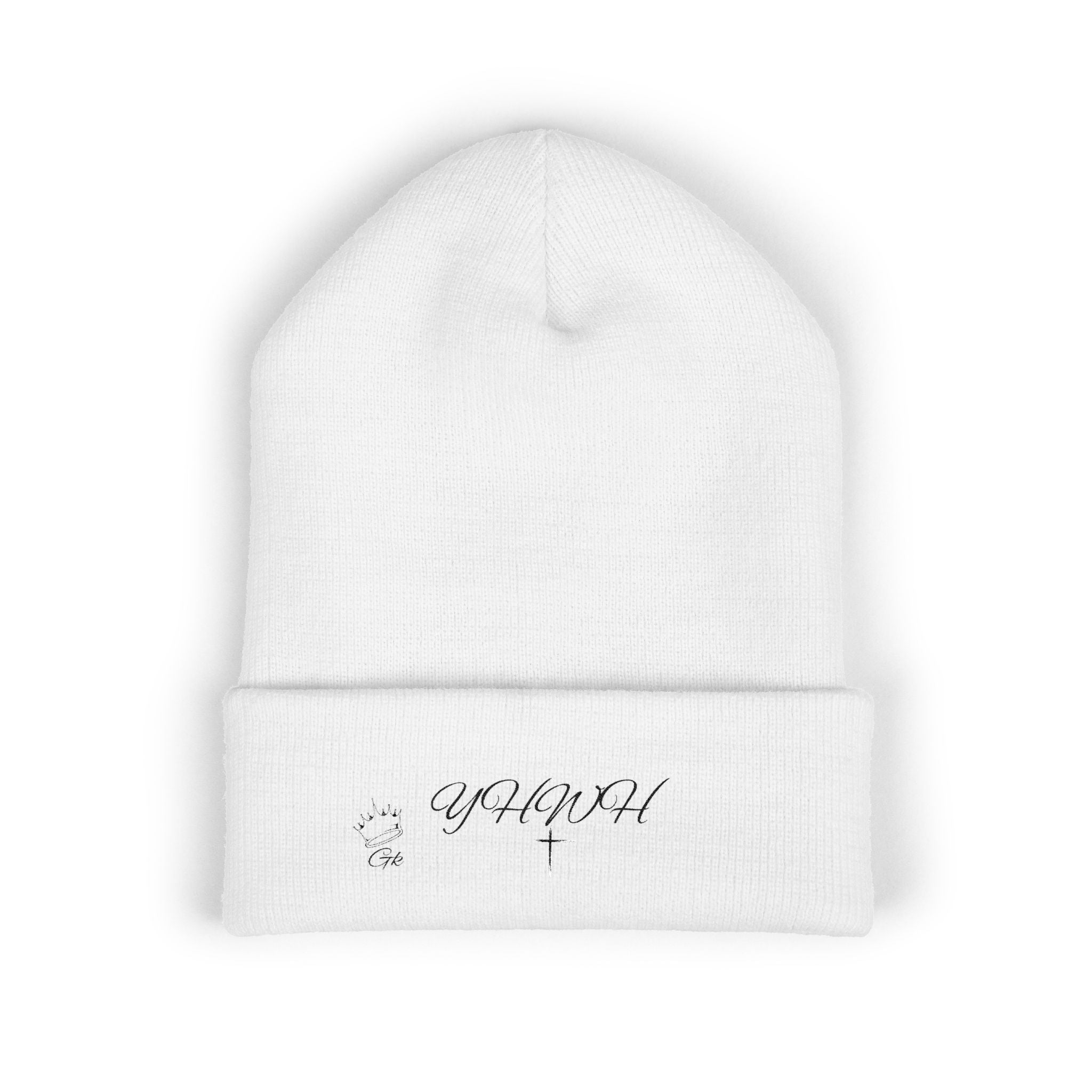 Embroidered Classic Cuffed Beanie - YHWH Design - God's Kids Clothing
