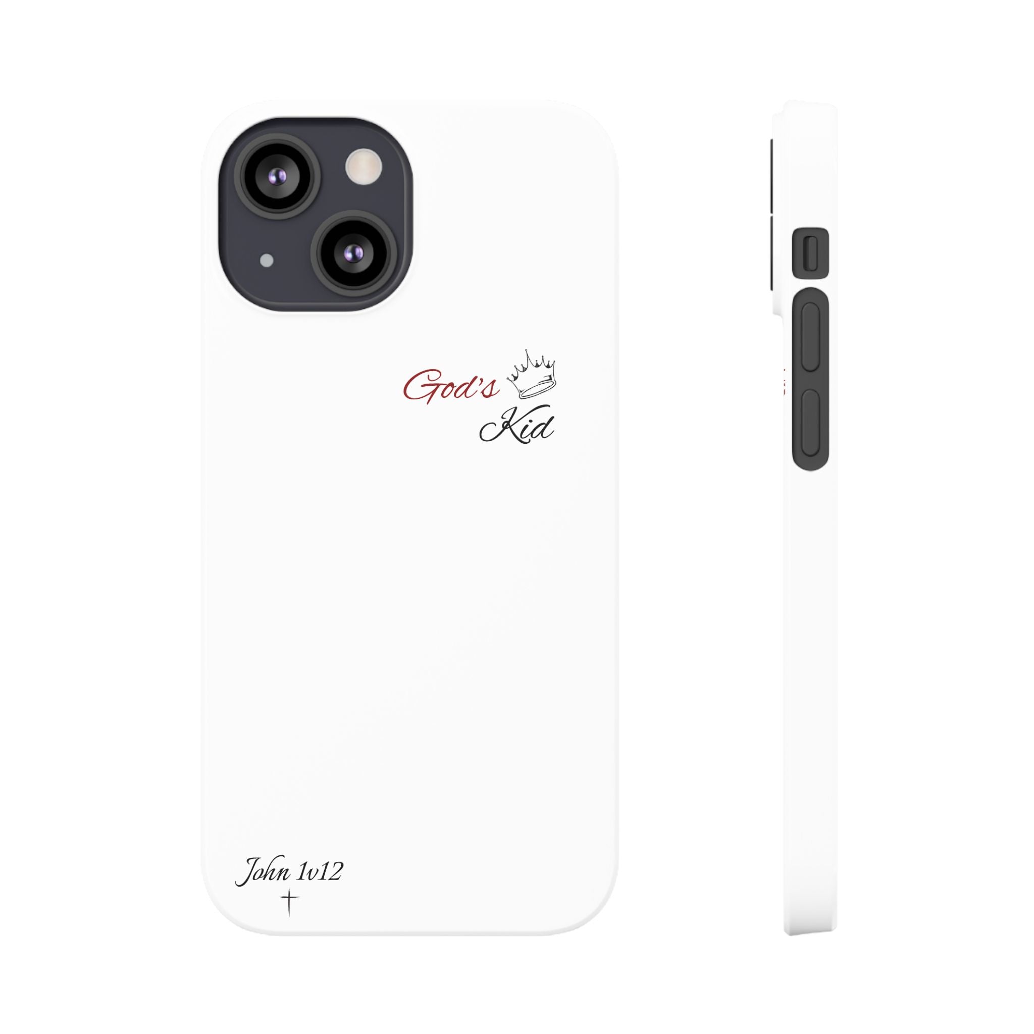 Custom Slim Phone Case - 'God's Kid' Design - God's Kids Clothing