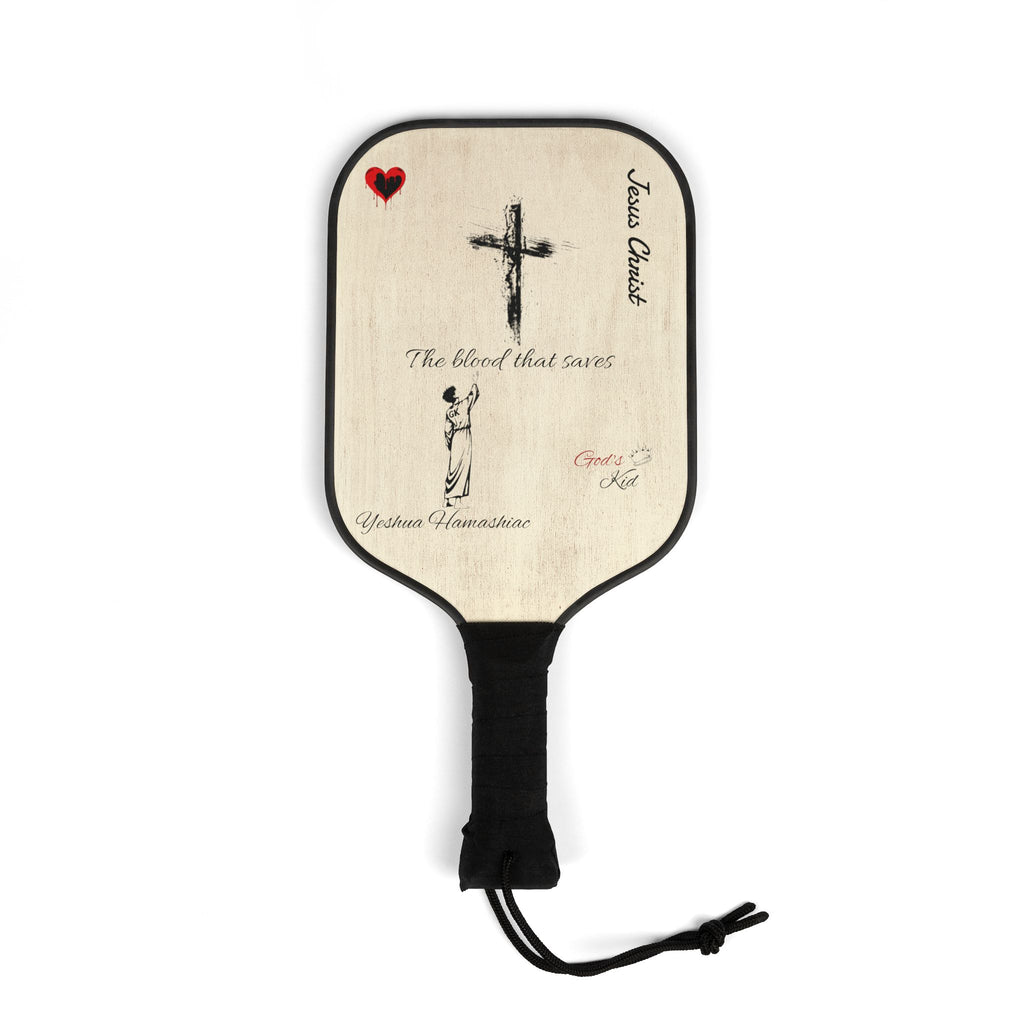 Pickleball Paddle Set — Faith Cross Design (“The blood that saves”)