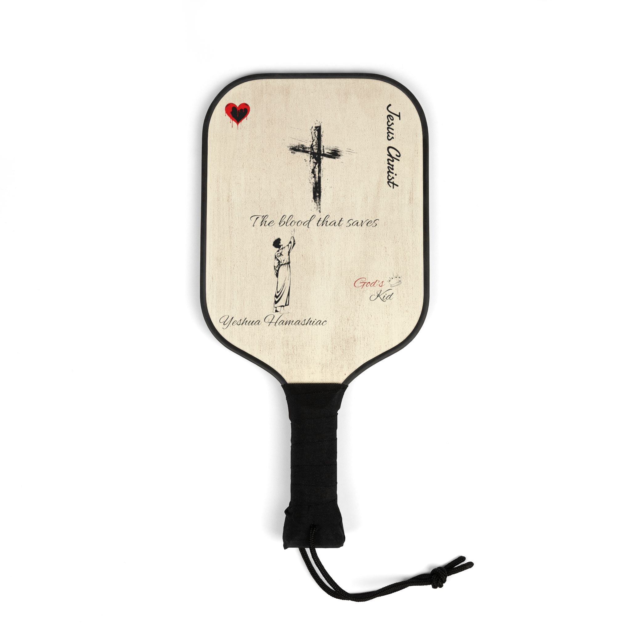 Pickleball Paddle Set — Faith Cross Design (“The blood that saves”)