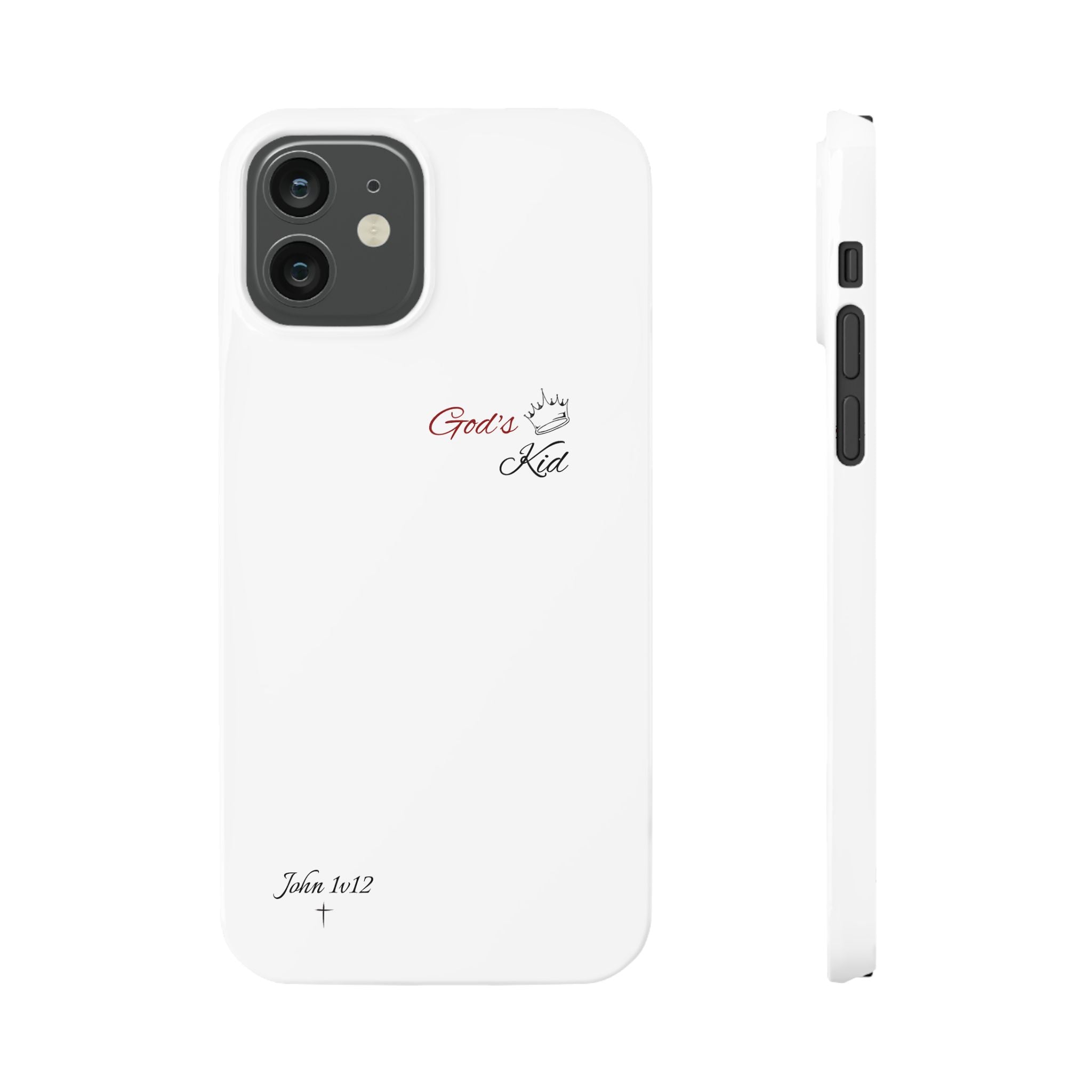 Custom Slim Phone Case - 'God's Kid' Design - God's Kids Clothing