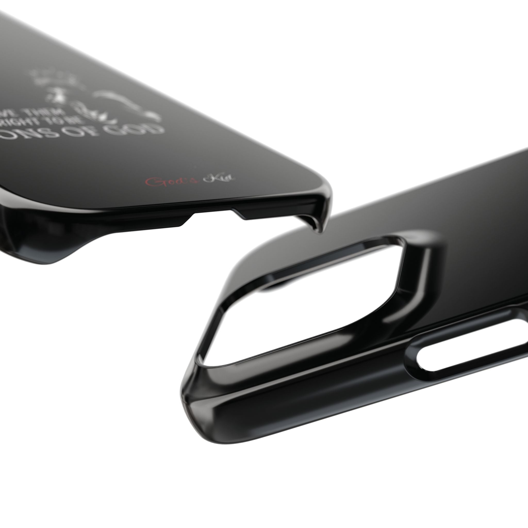 Slim Phone Case - 'God's Kid' Design black - God's Kids Clothing