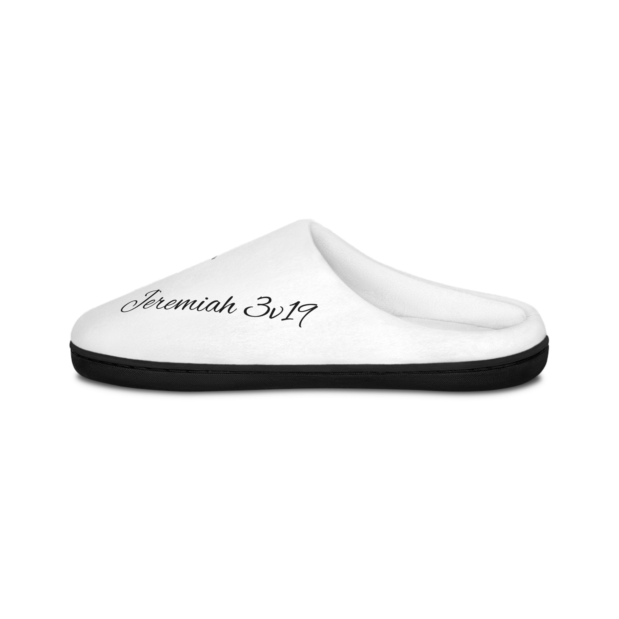 Men's Christian Slippers — "The Lord Gives Me Rest" Scripture Dove Design - God's Kids Clothing