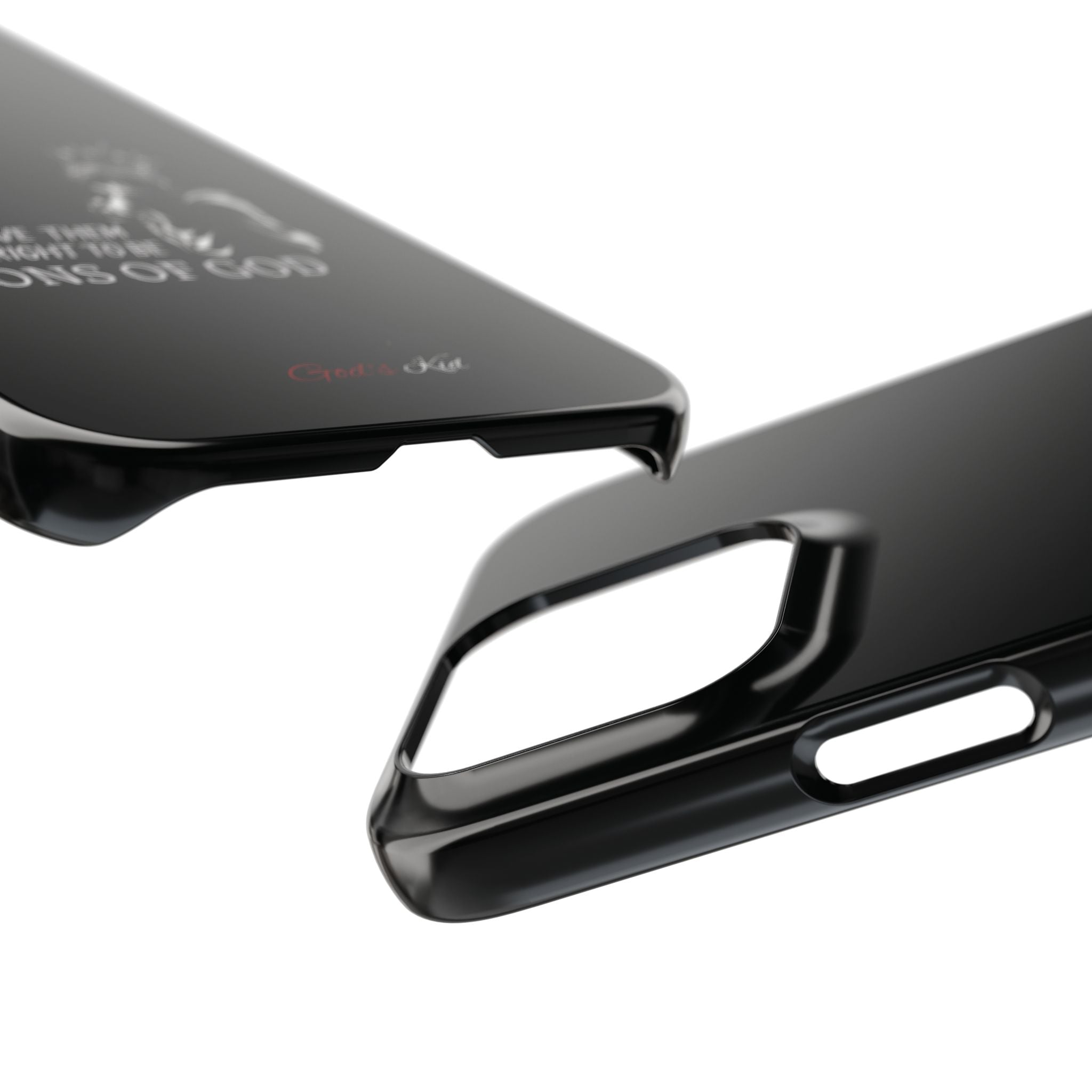 Slim Phone Case - 'God's Kid' Design black - God's Kids Clothing